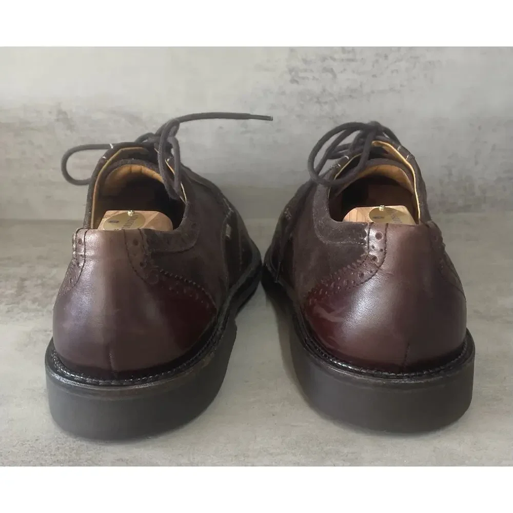 Mephisto Paolino Wingtip Oxford Brown Leather Suede Men's US 10 Goodyear Welt